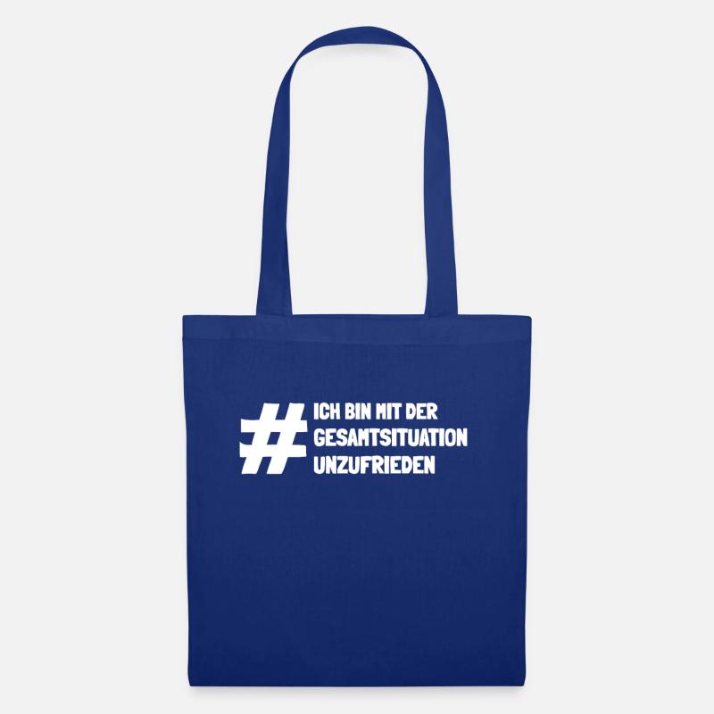 Ich bin mit der Gesamtsituation unzufrieden - Stoffbeutel - Royalblau