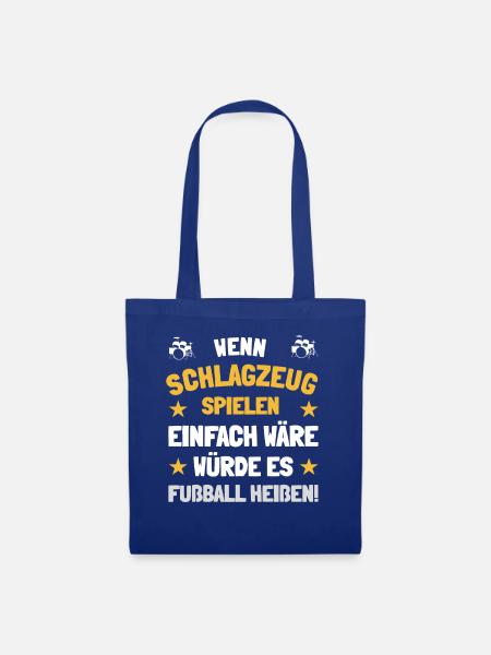 Ich bin Schlagzeuger - Stoffbeutel - Royalblau