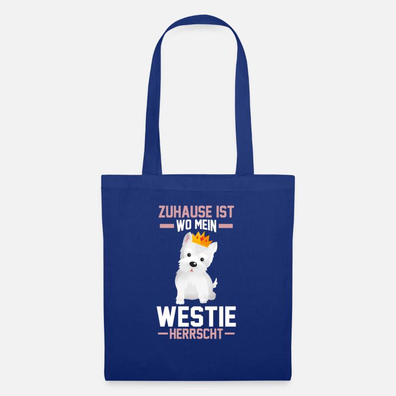 Westie White Terrier - Stoffbeutel - Royalblau