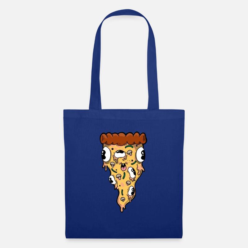 Pizza-Monster - Stoffbeutel - Royalblau