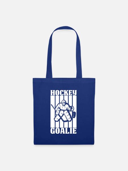 Hockey Torwart Eishockey Torhüter Sport Verein - Stoffbeutel - Royalblau