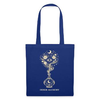 Innere Alchemie-Mond-Blumenkunst - Stoffbeutel - Royalblau - Vorne