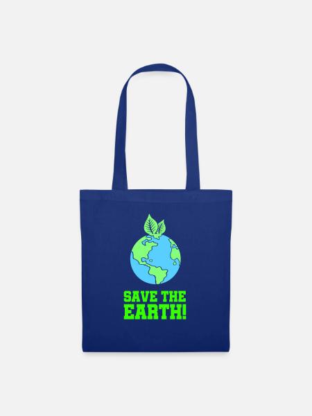 save the earth - Stoffbeutel - Royalblau