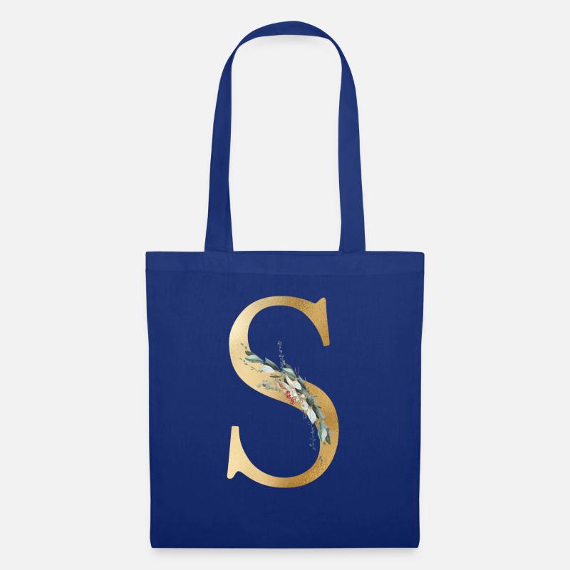 Customizable Monogram S - Tote Bag - royal blue