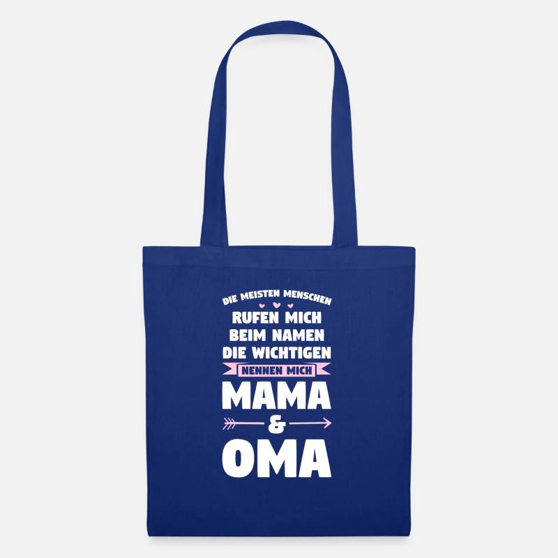 Mama Oma Großeltern Geschenk - Stoffbeutel - Royalblau