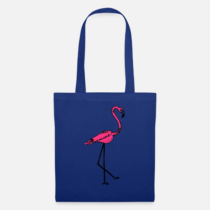 flamingo - Sac en tissu - bleu royal