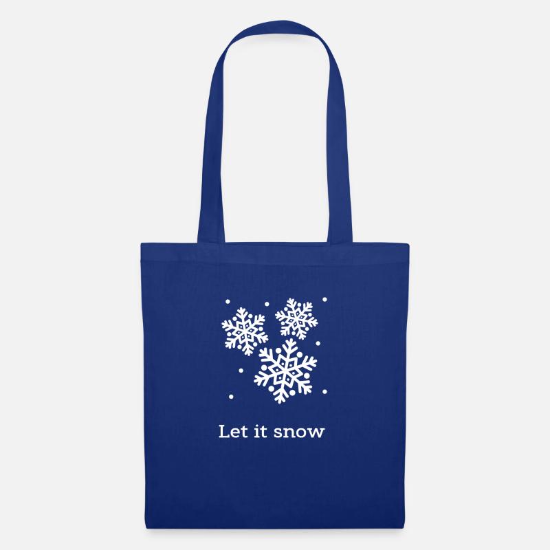 Let it snow - Stoffbeutel - Royalblau