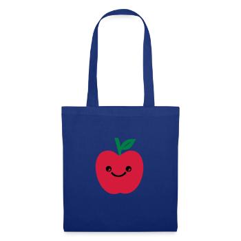sourire de pomme - Sac en tissu - bleu royal - Devant