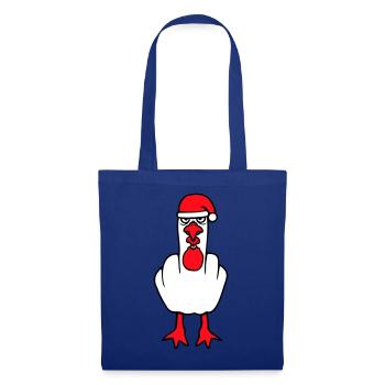 Seagull Middle Finger Fuck You Angry Christmas - Tote Bag - royal blue - Front