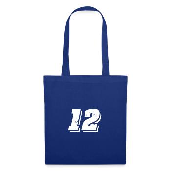 12 Zahl Symbol - Stoffbeutel - Royalblau - Vorne