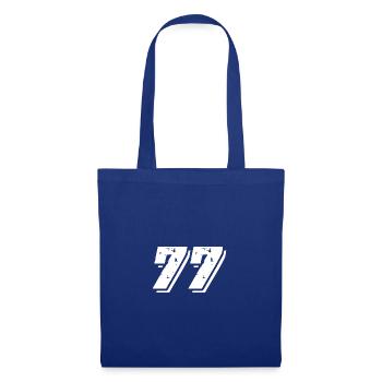 77 Zahl Symbol - Stoffbeutel - Royalblau - Vorne