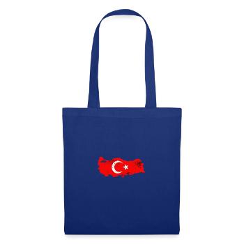 Türkei Flagge Türkische Flagge Vintage - Stoffbeutel - Royalblau - Vorne