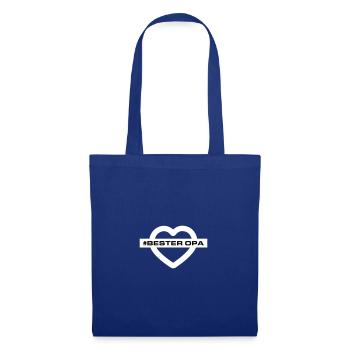 Bester Opa Herzen Liebe - Stoffbeutel - Royalblau - Vorne