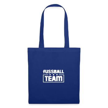 Fussball Team Mannschaft Bunt - Stoffbeutel - Royalblau - Vorne