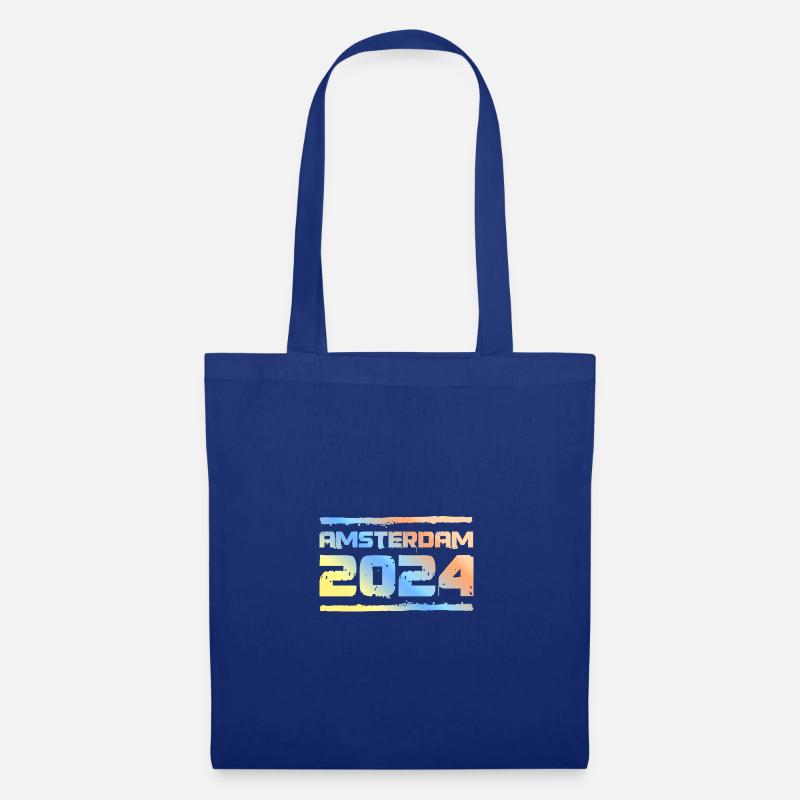Amsterdam 2024 Bunt - Stoffbeutel - Royalblau