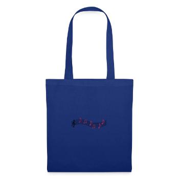 notes de musique 2 - Sac en tissu - bleu royal - Devant