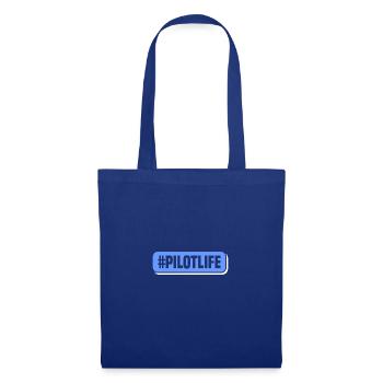 #PILOTLIFE Geschenke - Stoffbeutel - Royalblau - Vorne