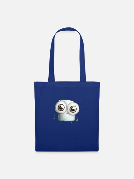 Putziges Monster Aquarell - Stoffbeutel - Royalblau