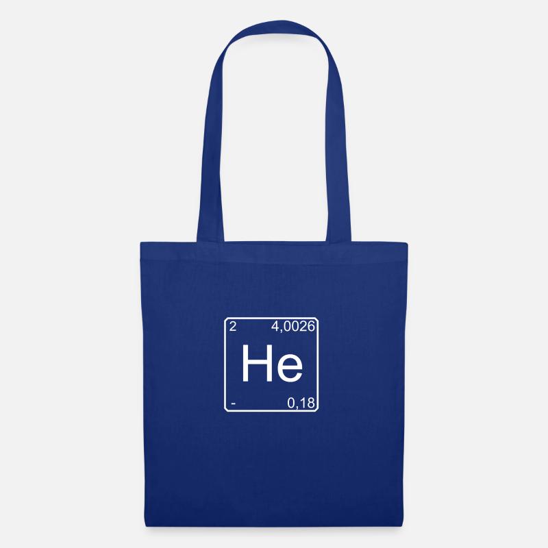 Symbol Helium Periodensystem der Elemente - Stoffbeutel - Royalblau