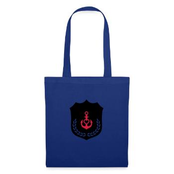 ancre blason coeur 002 - Sac en tissu - bleu royal - Devant