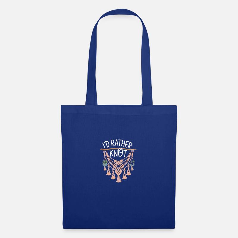Funny macrame quote for boho macrame lovers - Tote Bag - royal blue