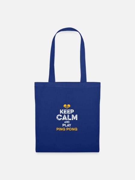keep calm ping pong - Stoffbeutel - Royalblau