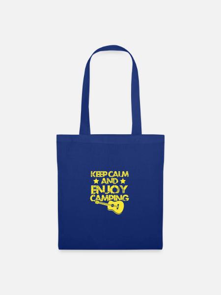 keep calm camping - Stoffbeutel - Royalblau