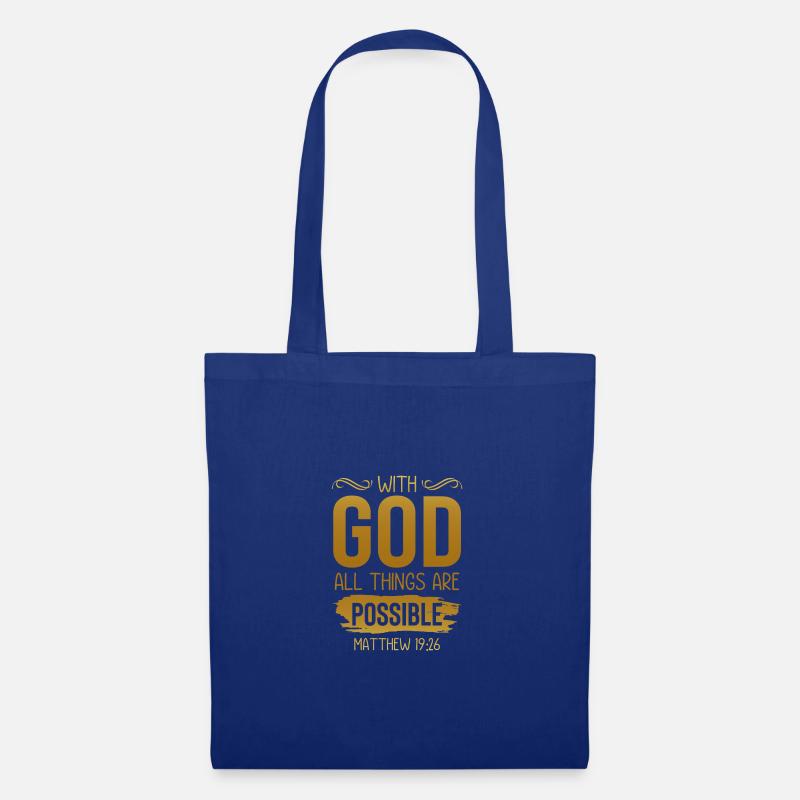 gott bibel - Stoffbeutel - Royalblau