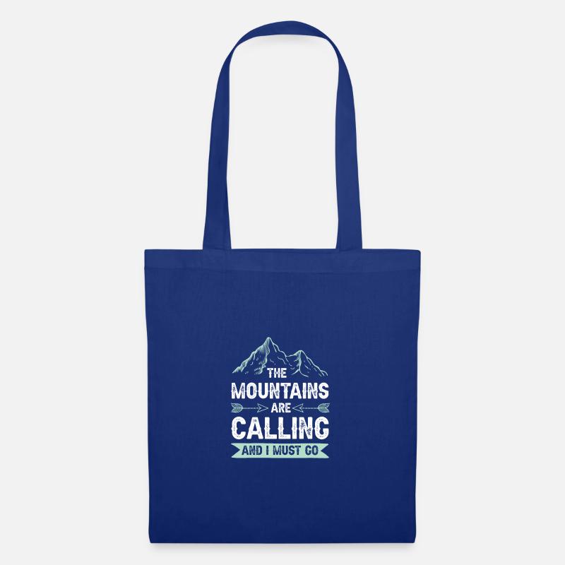 Mountains are calling - Stoffbeutel - Royalblau