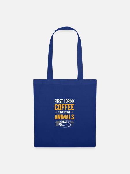 tierschützer kaffee - Stoffbeutel - Royalblau