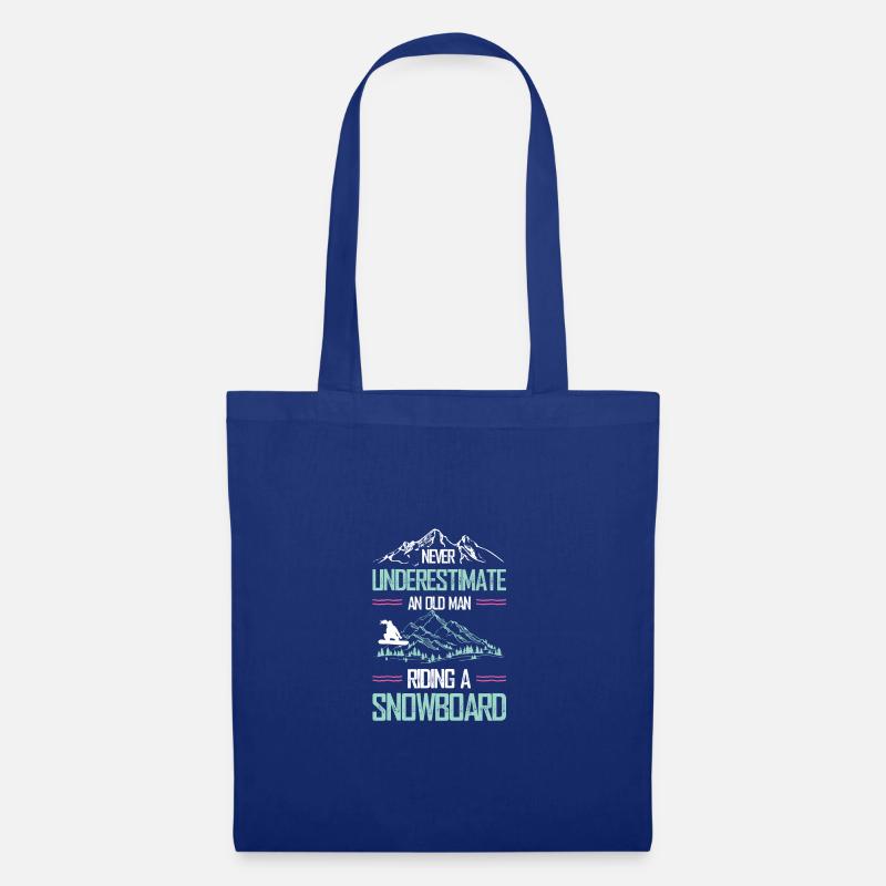 snowboarder alter mann - Stoffbeutel - Royalblau