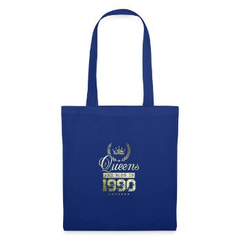 Queens born in 1990 - Stoffbeutel - Royalblau - Vorne