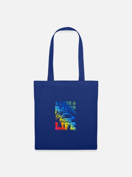 plastik save the ocean - Stoffbeutel - Royalblau