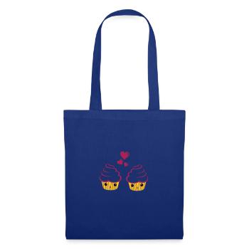 amour de petit gâteau sucré - Sac en tissu - bleu royal - Devant