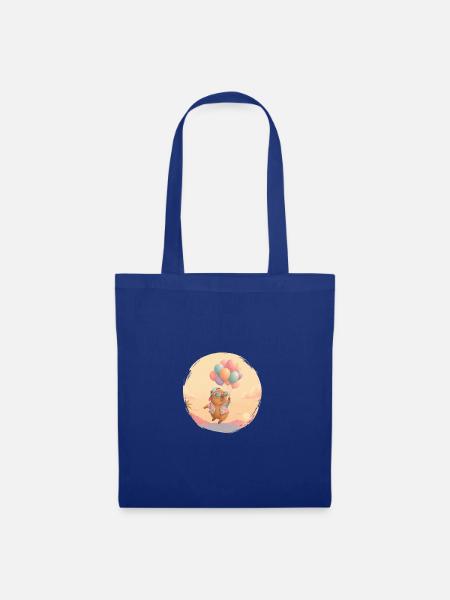Luftballons Capybara - Stoffbeutel - Royalblau
