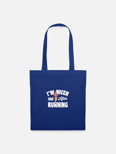 Marathon Motiv für Läufer & Jogger - Stoffbeutel - Royalblau