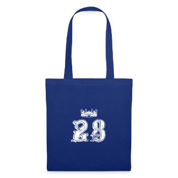 28 Couronne numérique - Sac en tissu - bleu royal - Devant