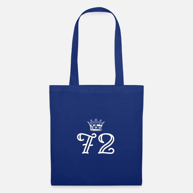 72 Zahl Krone - Stoffbeutel - Royalblau