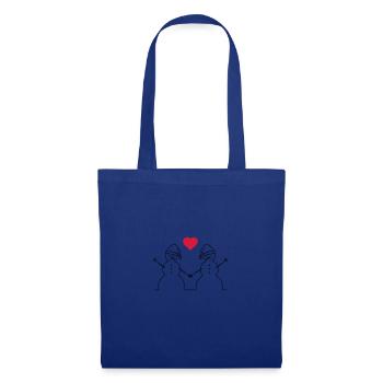 snowman love - Stoffbeutel - Royalblau - Vorne