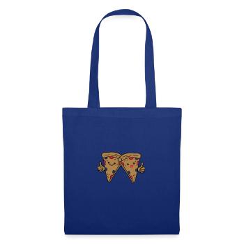 pizza bande dessinée couple 02 - Sac en tissu - bleu royal - Devant