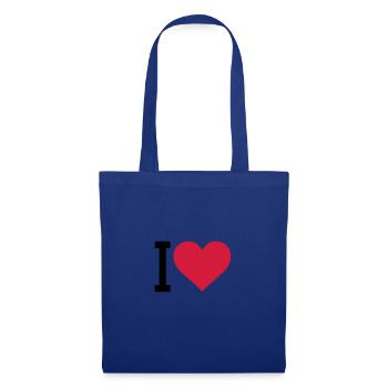 j'ai le coeur - Sac en tissu - bleu royal - Devant