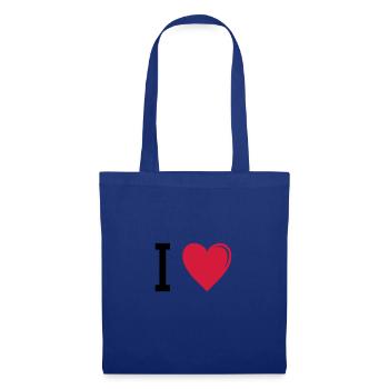 J'adore - Sac en tissu - bleu royal - Devant