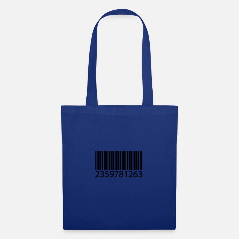 EAN code barcode - Stoffbeutel - Royalblau