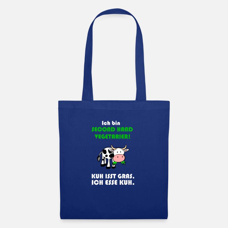 Kuh Vegetarier - Stoffbeutel - Royalblau