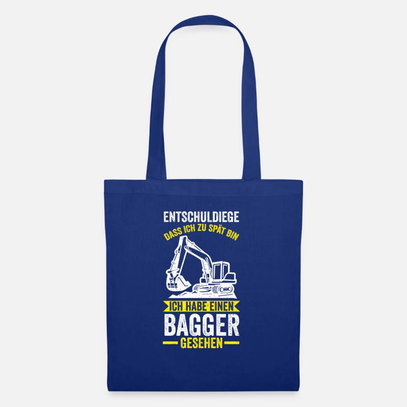 Tiefbau Baggern Baggerfahrer Bagger - Stoffbeutel - Royalblau