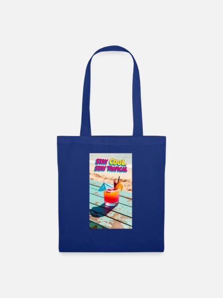 Stay cool Stay tropical - Stoffbeutel - Royalblau