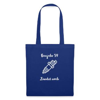 Baujahr 59 zündet noch - Stoffbeutel - Royalblau - Vorne