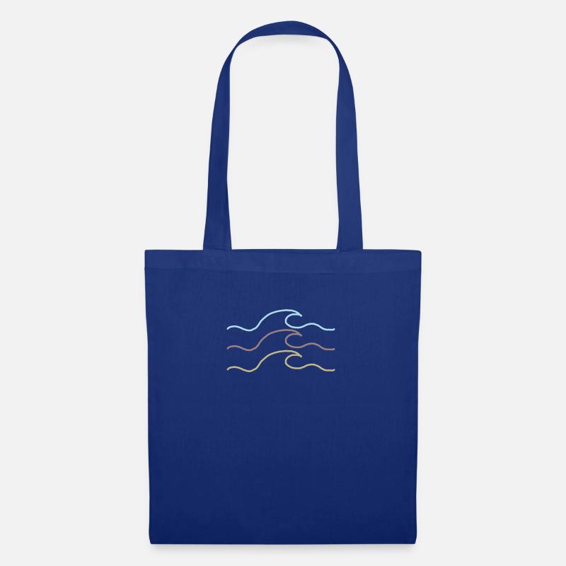 Welle - Stoffbeutel - Royalblau