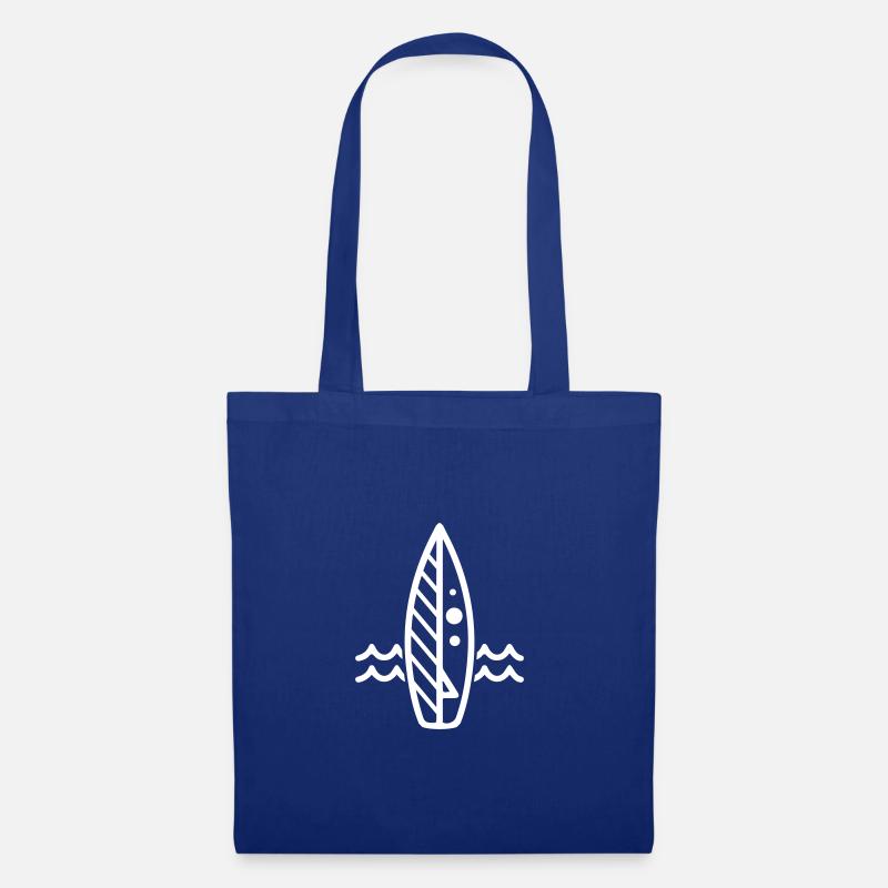 Surfbrett icon symbol - Stoffbeutel - Royalblau