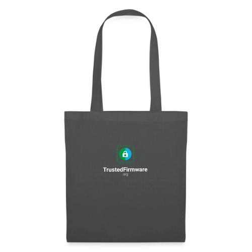TrustedFirmware Logo vertical white - Tote Bag